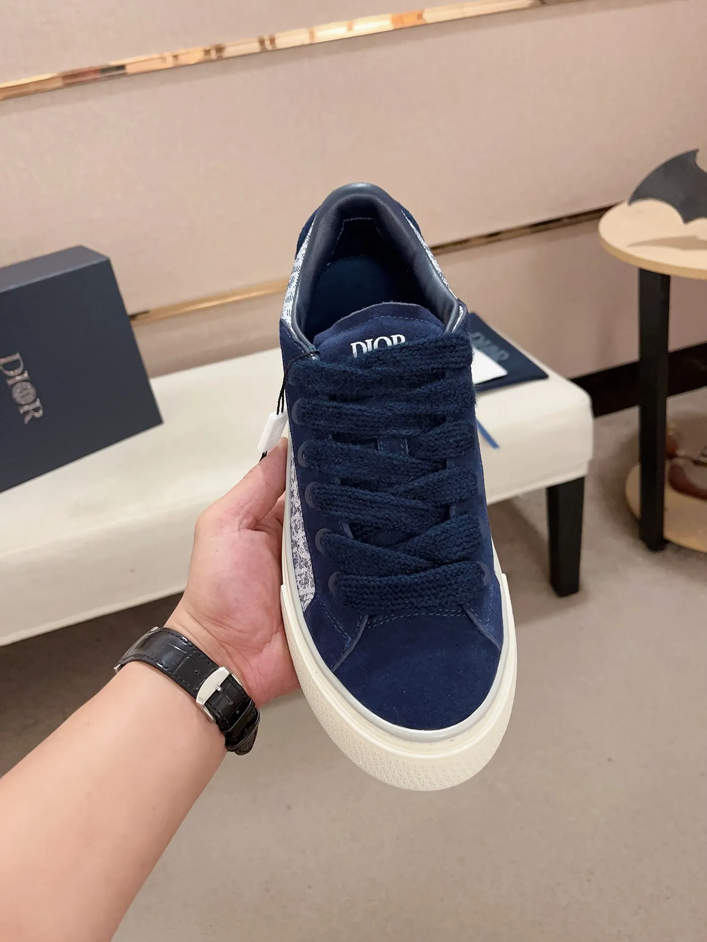Men's shoes 💰: 640💰[Dior·Dior] Top 🔍Couple model💏🔍New casual sports style couple shoes, new four-season design, perfect workmanship, lace-up lazy style to create wardrobe quality, upper: imported first-layer cowhide, sheepskin lining is soft and comfortable, ultra-light TPU wear-resistant outsole, simple, versatile fashion men's shoes, excellent color code number 35--44